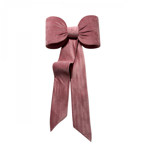 Fundă Decorativă Gigant din Catifea, 50 x 30 cm, Roz